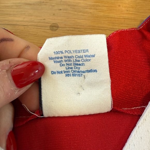 Vintage LA Clippers NBA Majestic Baseball Jersey Size L Red/White/Blue - Picture 6 of 12